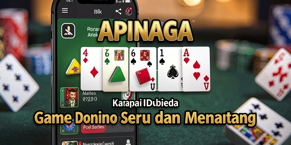 Tampilan gameplay Domino yang menarik di APINAGA.