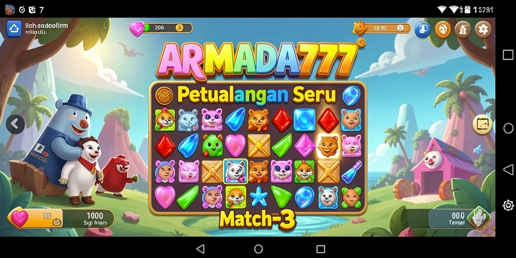 Tampilan gameplay ARMADA777 yang menarik dan penuh warna.