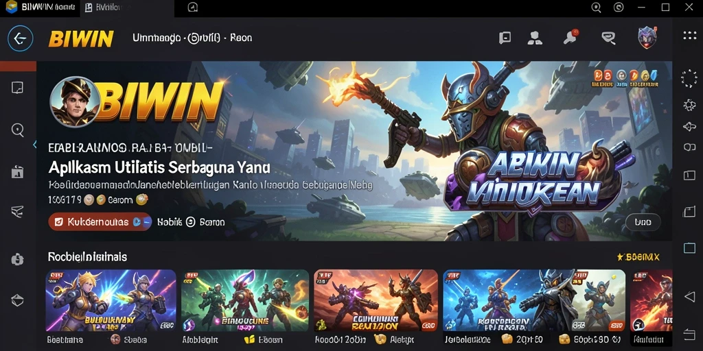 Screenshot BIWIN menampilkan antarmuka aplikasi utilitas yang ramah pengguna.