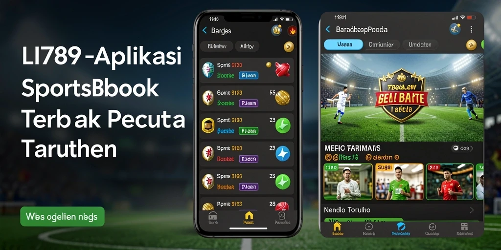 Tampilan aplikasi LI789 dengan berbagai pilihan taruhan olahraga.