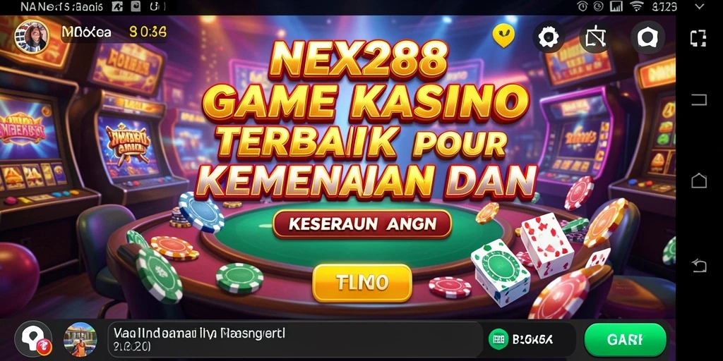 Screenshot NEX288 menampilkan gameplay menarik dari berbagai permainan kasino.