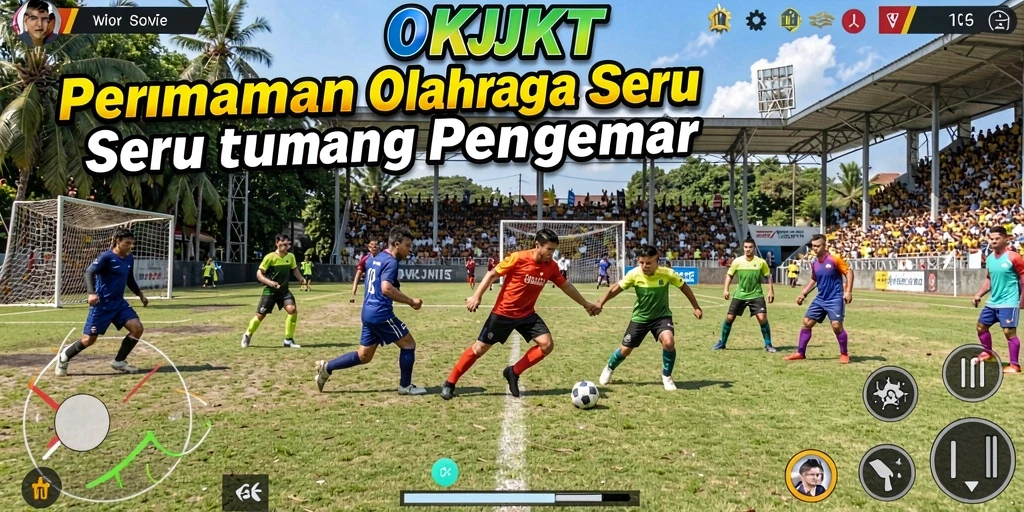 Tampilan utama gameplay OKJKT yang mengasyikkan dan kompetitif.