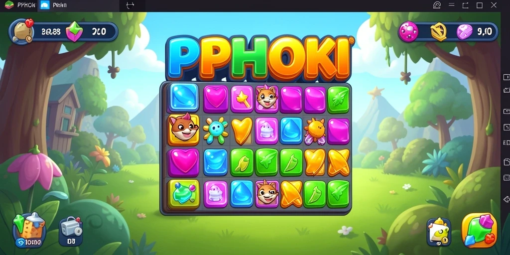 Tampilan gameplay PPHOKI yang menarik dengan elemen Match-3 yang seru.