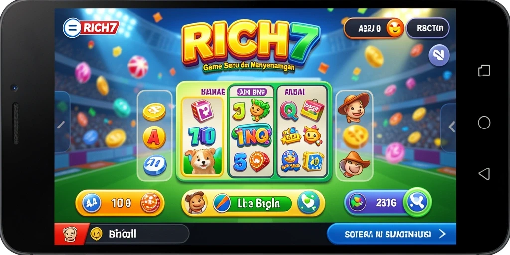 Tampilan gameplay RICH7 yang seru dan interaktif dalam bermain Bingo.