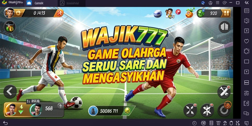 Tampilan utama gameplay WAJIK777 dengan aksi olahraga yang mendebarkan.