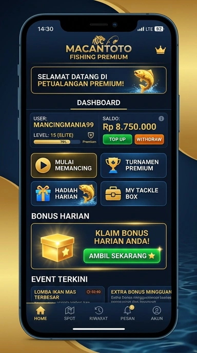Tampilan antarmuka aplikasi macantoto yang ramah pengguna.